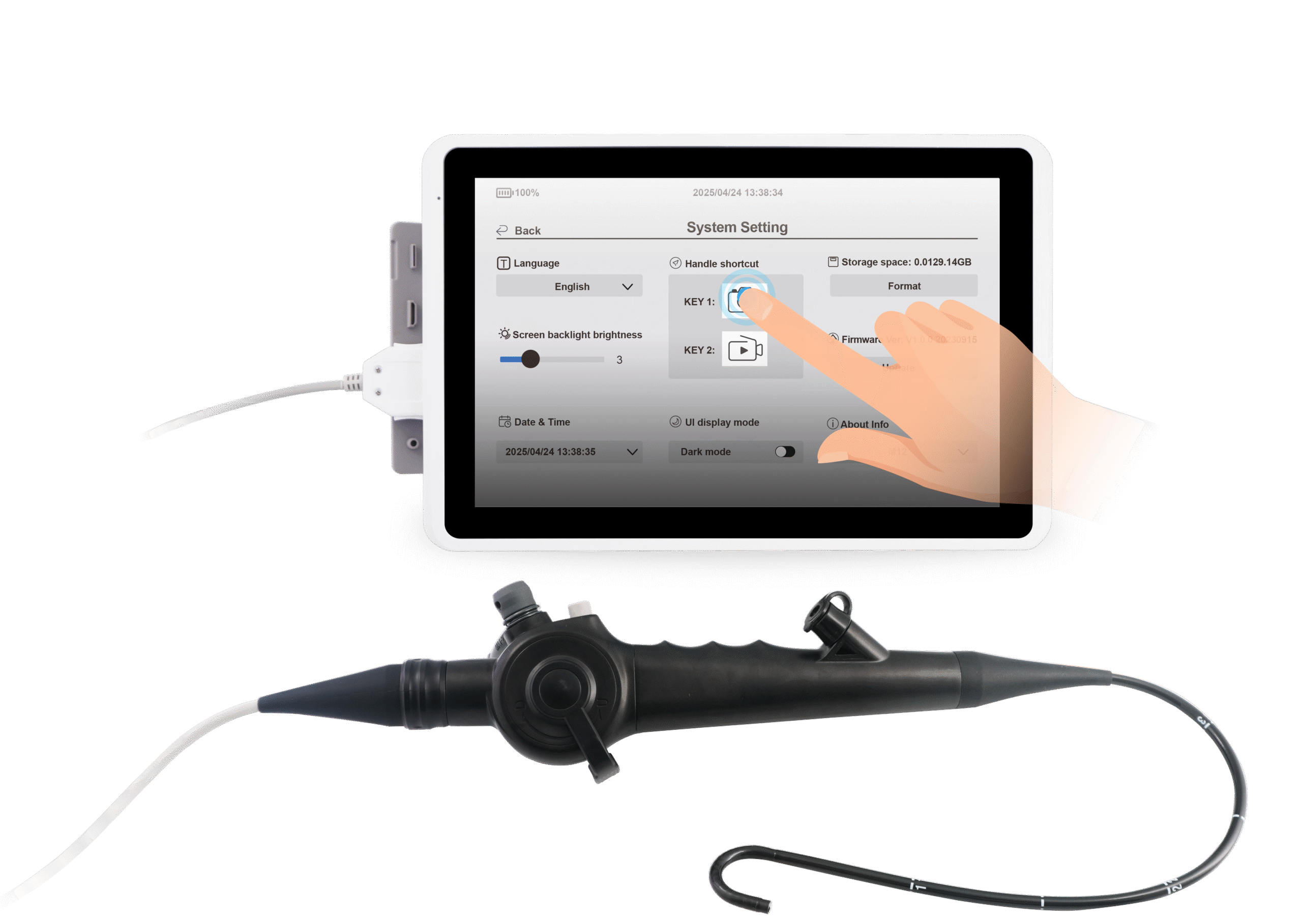 M3E wtih system Videonasofiberoskop